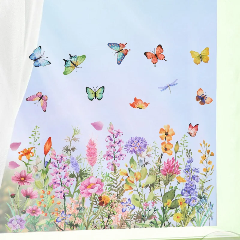 Colorful Painted Flower Leaves butterfly Wall Stickers Decor Spring Theme Flower Plants Home Bedroom Decoration Supplies
Colorful Painted Flower Leaves butterfly Wall Stickers Decor Spring Theme Flower Plants Home Bedroom Decoration Supplies