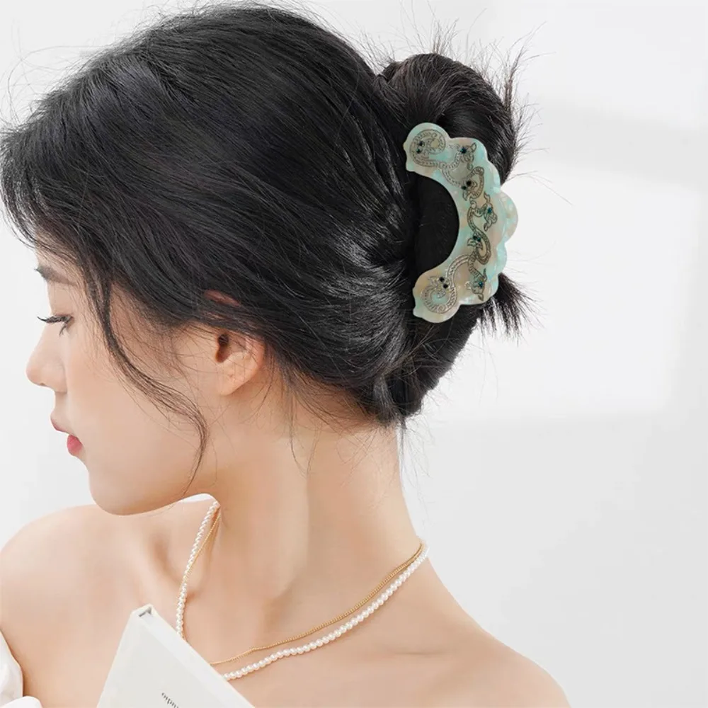 Chinese Style Chinese Style Shark Clip Acetic Acid Exquisite Dragon Pattern Hair Claw Hair Catches Elegant
Chinese Style Chinese Style Shark Clip Acetic Acid Exquisite Dragon Pattern Hair Claw Hair Catches Elegant