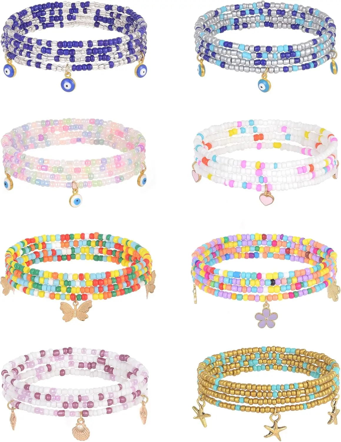 8Pcs African Waist Bead Chain Elastic Belly Beads Butterfly Shell Layered Body Chain Colorful Jewelry Accessories for Women
8Pcs African Waist Bead Chain Elastic Belly Beads Butterfly Shell Layered Body Chain Colorful Jewelry Accessories for Women