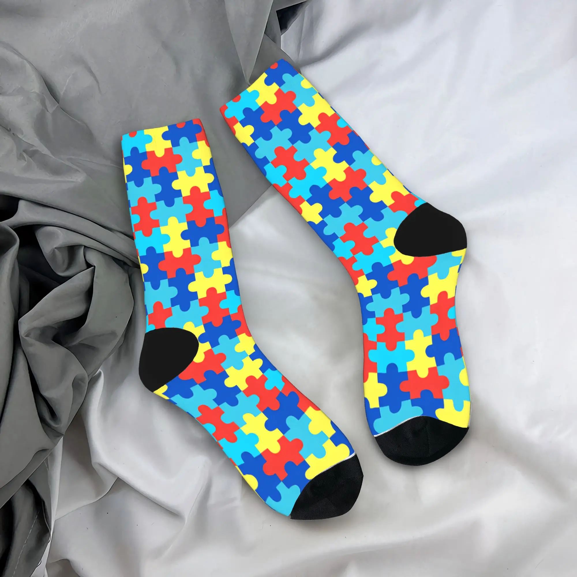 Red Yellow Blue Autism Puzzle Seamless Pattern Socks Anti Sweat Stockings Men Quality Skateboard Socks Autumn Retro Design Socks
Red Yellow Blue Autism Puzzle Seamless Pattern Socks Anti Sweat Stockings Men Quality Skateboard Socks Autumn Retro Design Socks
