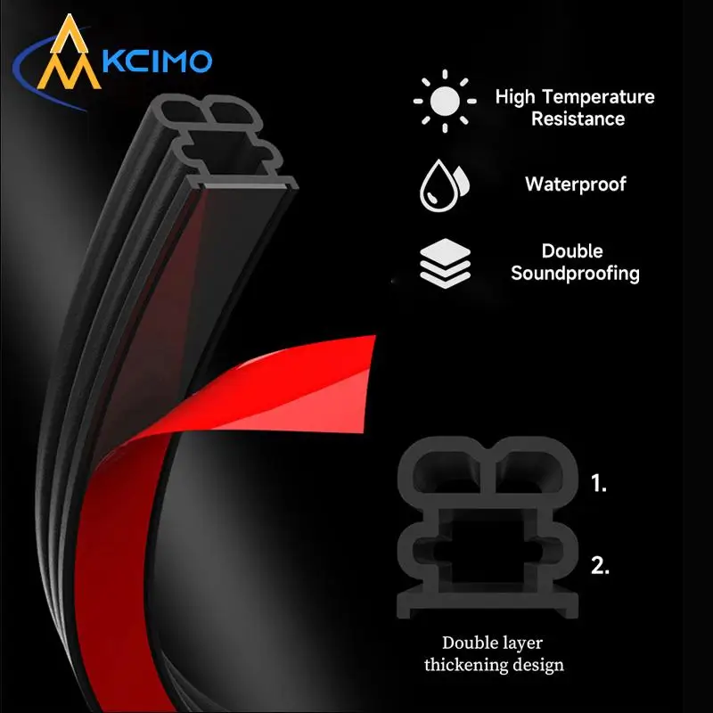 Kcimo Car Door Rubber Seal Strip Double-Layer Weatherstrips Soundproof Waterproof Sealing Strips for Car Door/Hood/Trunk
Kcimo Car Door Rubber Seal Strip Double-Layer Weatherstrips Soundproof Waterproof Sealing Strips for Car Door/Hood/Trunk