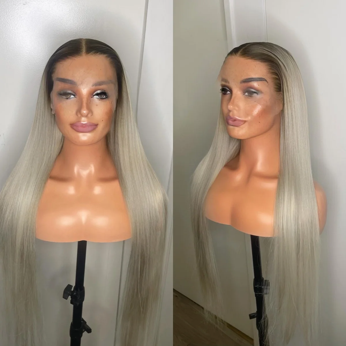 Ombre Пепельно-серый блондин Синтетический парик с теневым корнем Высококачественные кружевные передние дешевые парики для белых женщин Термостойкое волокно
Ombre Пепельно-серый блондин Синтетический парик с теневым корнем Высококачественные кружевные передние дешевые парики для белых женщин Термостойкое волокно