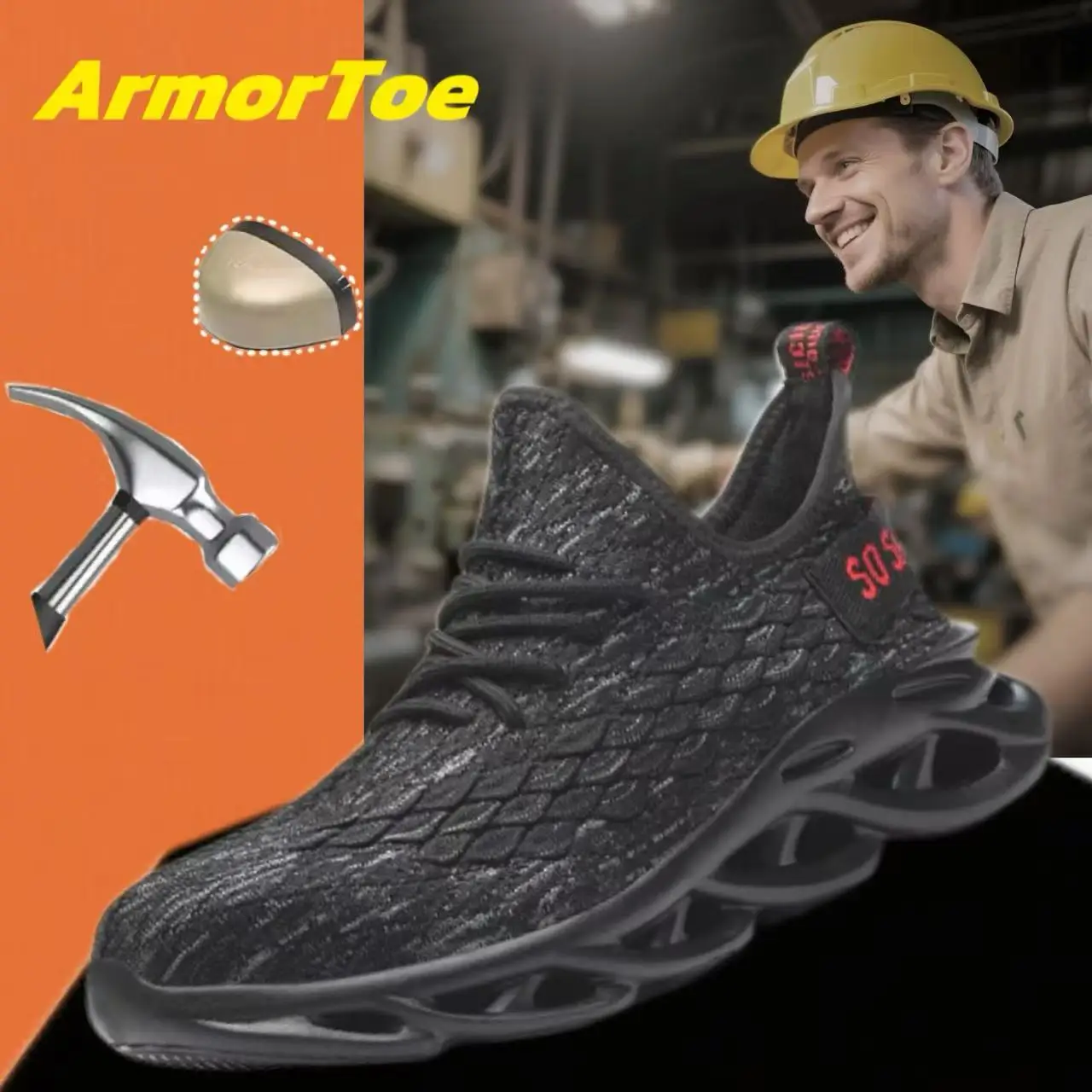 ArmorToe Four Seasons Steel Head Anti-smash Anti-stabbing Safety Shoes Shock-absorbing Soft Wear-resistant Work Shoes #Armor2669
ArmorToe Four Seasons Steel Head Anti-smash Anti-stabbing Safety Shoes Shock-absorbing Soft Wear-resistant Work Shoes #Armor2669