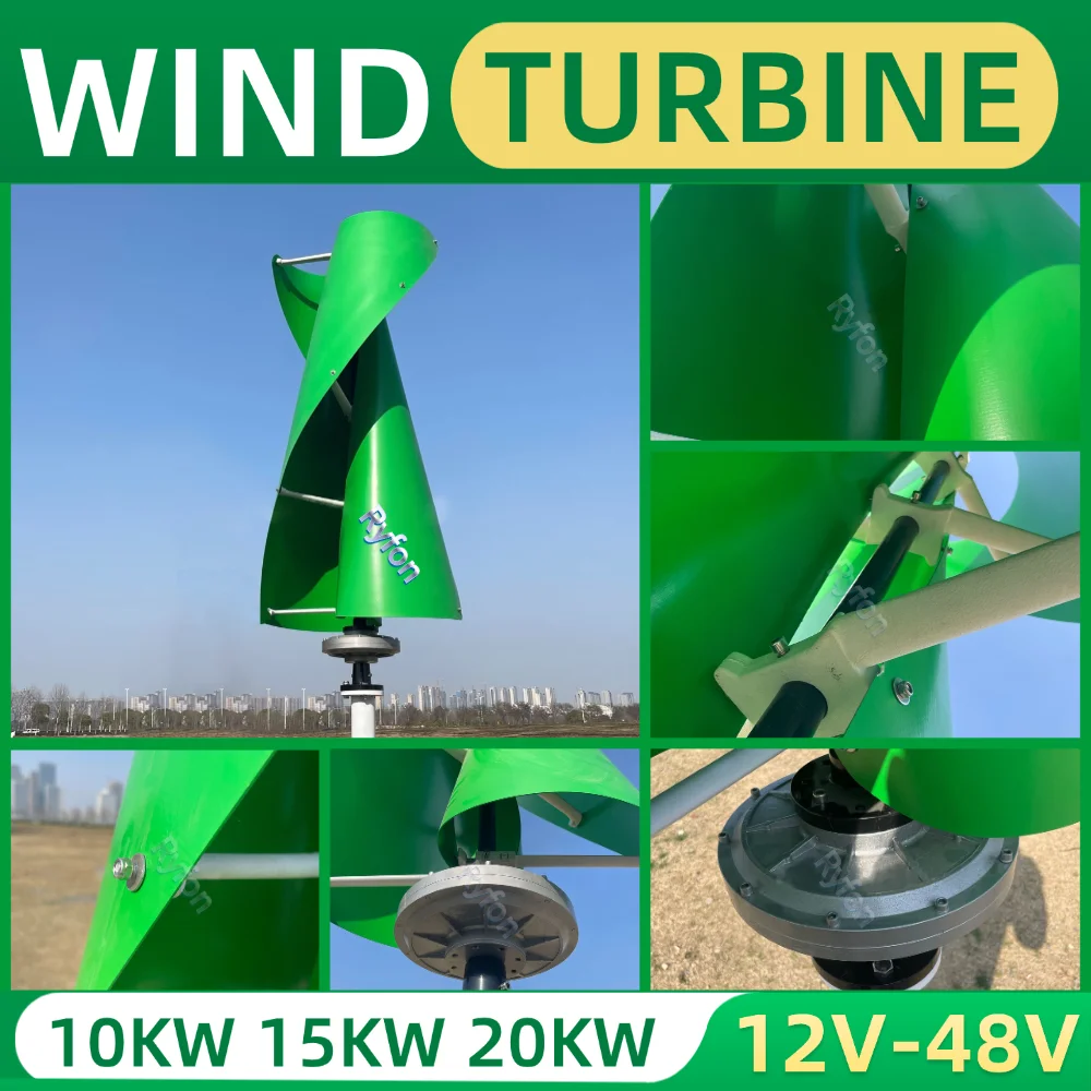 24V Vertical 10KW 20KW Wind Power Turbine 48V Home Roof Wind Energy Generator 15000W 2 Blades Windmill With MPPT Controller 12V
24V Vertical 10KW 20KW Wind Power Turbine 48V Home Roof Wind Energy Generator 15000W 2 Blades Windmill With MPPT Controller 12V