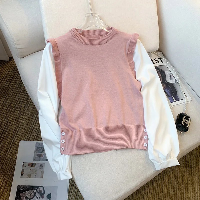 2025 Pink Fashion Gentle and Comfortable Top 2-in-1 Lettuce Bordered Knitted Hoodie Casual Long Sleeve Spring and Autumn Sweater
2025 Pink Fashion Gentle and Comfortable Top 2-in-1 Lettuce Bordered Knitted Hoodie Casual Long Sleeve Spring and Autumn Sweater