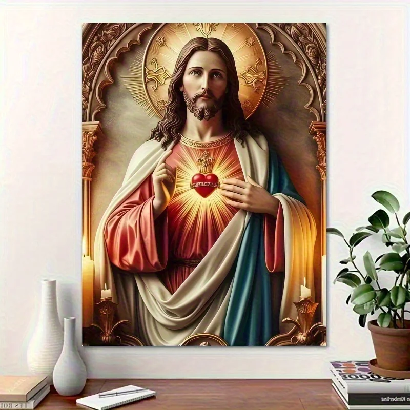 Home Decor with Sacred Heart Design, Ready-to-Hang Christian Wall Art, Christmas, Halloween, and New Year
Home Decor with Sacred Heart Design, Ready-to-Hang Christian Wall Art, Christmas, Halloween, and New Year