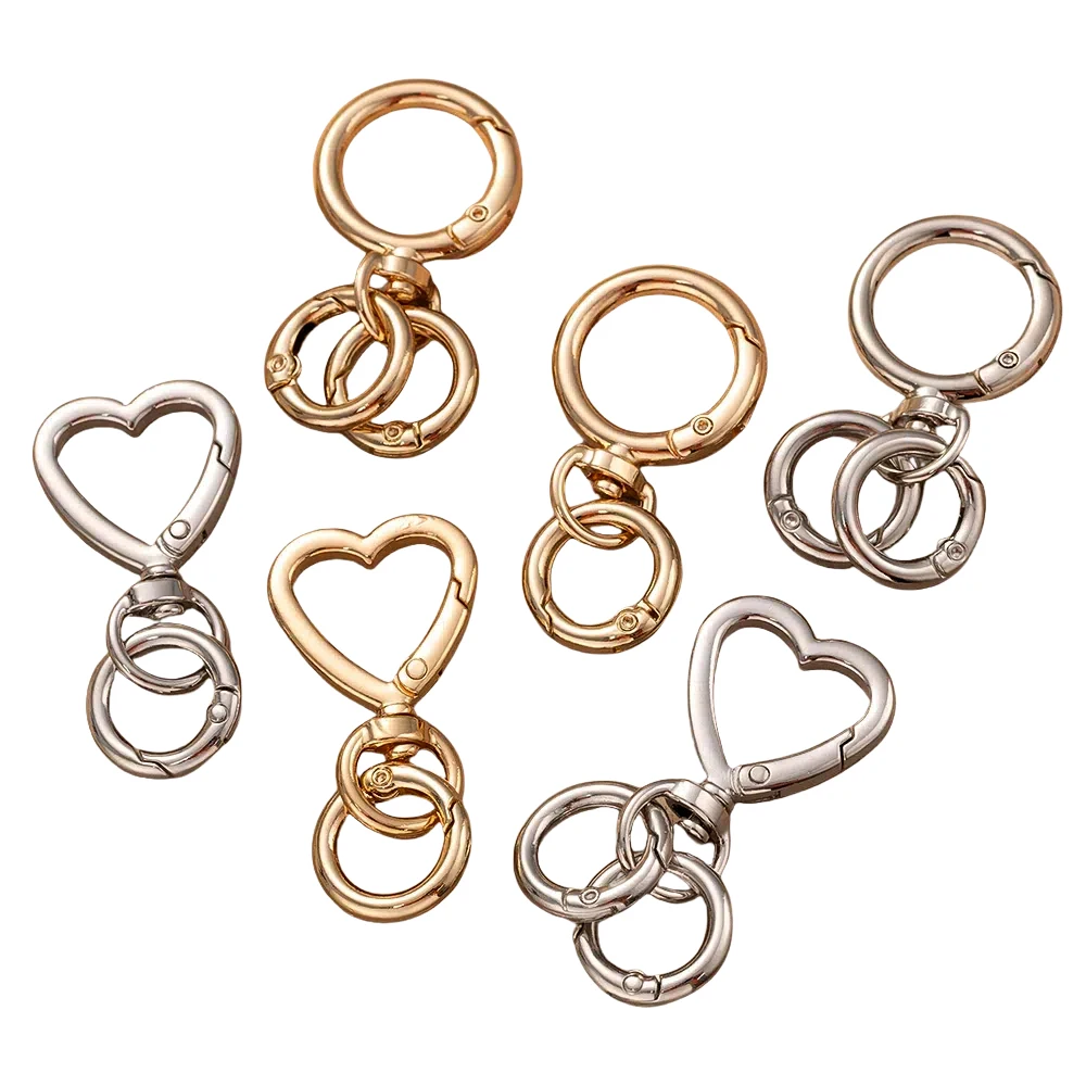 2Set Metal Heart Lobster Claw Clasps Swivel Spring Buckle Clasps Key Ring Carabiner Strap For DIY Bags Keychain Jewelry Making
2Set Metal Heart Lobster Claw Clasps Swivel Spring Buckle Clasps Key Ring Carabiner Strap For DIY Bags Keychain Jewelry Making