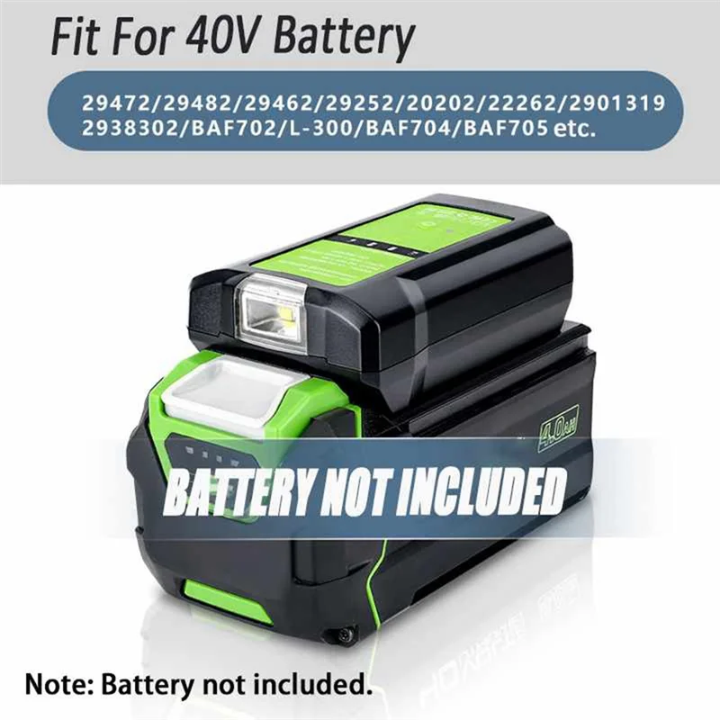 H-W GLB40V Adapter Light For Greenworks Glibo 36-40V Lithium Batteries Overcharge Protection Electric Tool US Plug Durable
H-W GLB40V Adapter Light For Greenworks Glibo 36-40V Lithium Batteries Overcharge Protection Electric Tool US Plug Durable