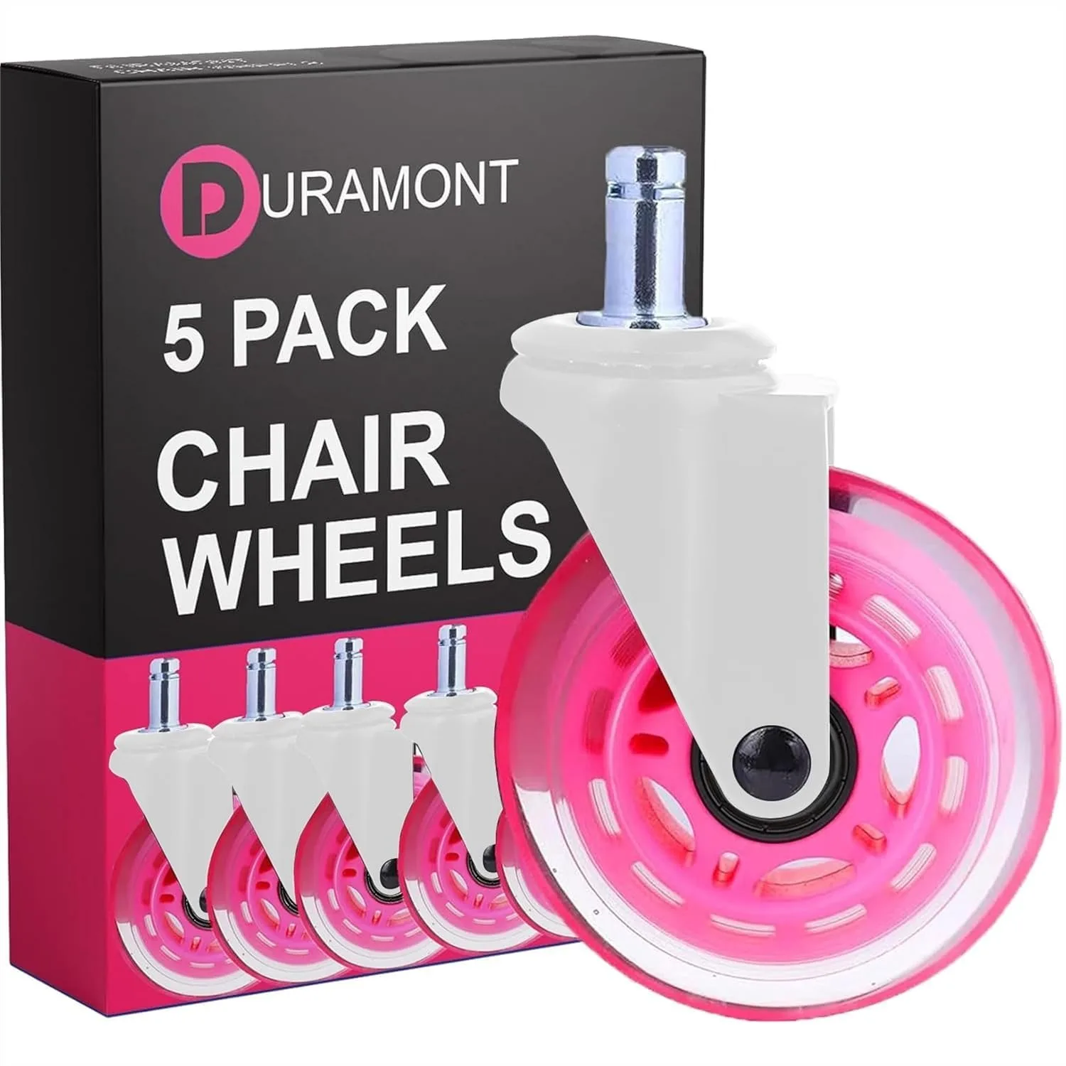 Office Chair Wheels Set of 5 Rollerblade-Style Casters, Smooth Quiet Rolling, Protects Hardwood Floors & Carpets, Universal Fit
Office Chair Wheels Set of 5 Rollerblade-Style Casters, Smooth Quiet Rolling, Protects Hardwood Floors & Carpets, Universal Fit