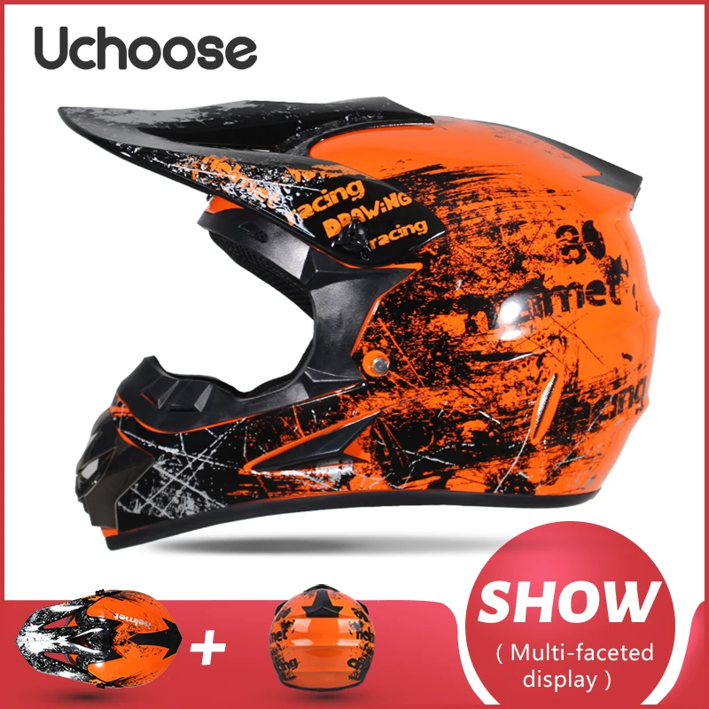 UCHOOSE Professional Motorcycle Helmet Motocross Off-Road Helm Children Moto Bike Accessories
UCHOOSE Professional Motorcycle Helmet Motocross Off-Road Helm Children Moto Bike Accessories