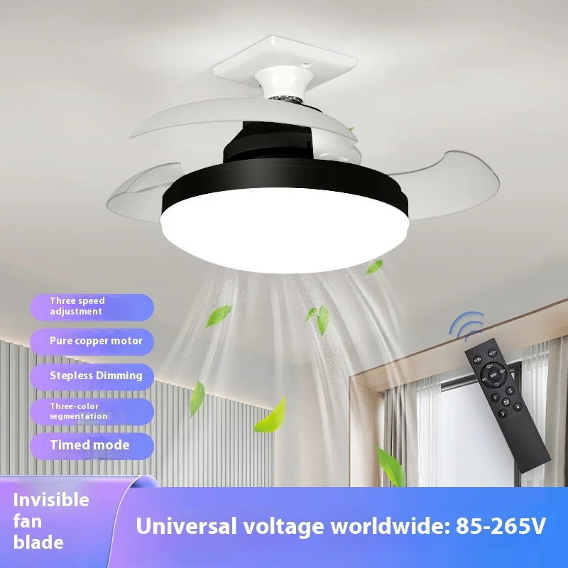 2-in-1 Smart Ceiling Fan Light Foldable Blades 48W Dimmable Remote/APP Control E27 Base Invisible LED Ceiling Fan Lights
2-in-1 Smart Ceiling Fan Light Foldable Blades 48W Dimmable Remote/APP Control E27 Base Invisible LED Ceiling Fan Lights