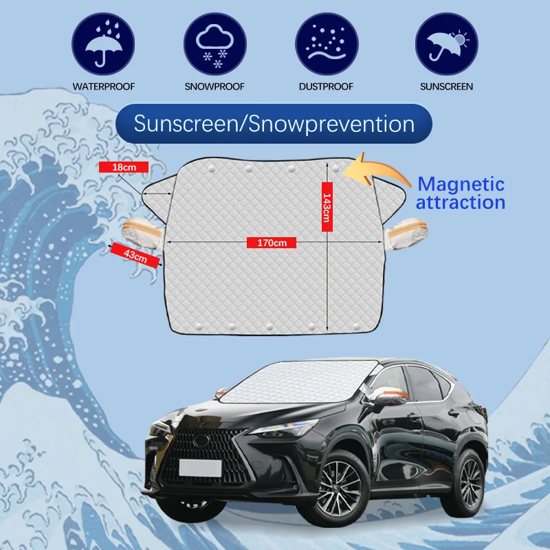 For Lexus NX NX200 NX200T 300h Car Winter Windshield Snow Cover Frost Protection Anti-ice Front Windscreen Cover
For Lexus NX NX200 NX200T 300h Car Winter Windshield Snow Cover Frost Protection Anti-ice Front Windscreen Cover