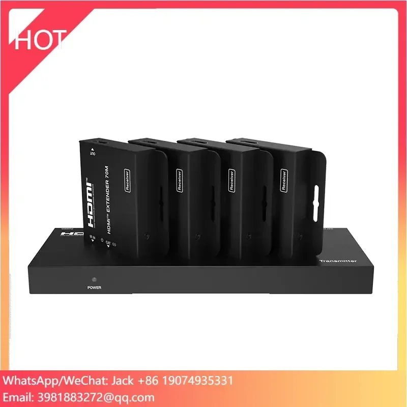 4K 30Hz Extender Splitter Over Ethernet 1x4, 1080P 1 In 4 Out Splitter Extender Over Cat6 POC + Loop 70M
4K 30Hz Extender Splitter Over Ethernet 1x4, 1080P 1 In 4 Out Splitter Extender Over Cat6 POC + Loop 70M