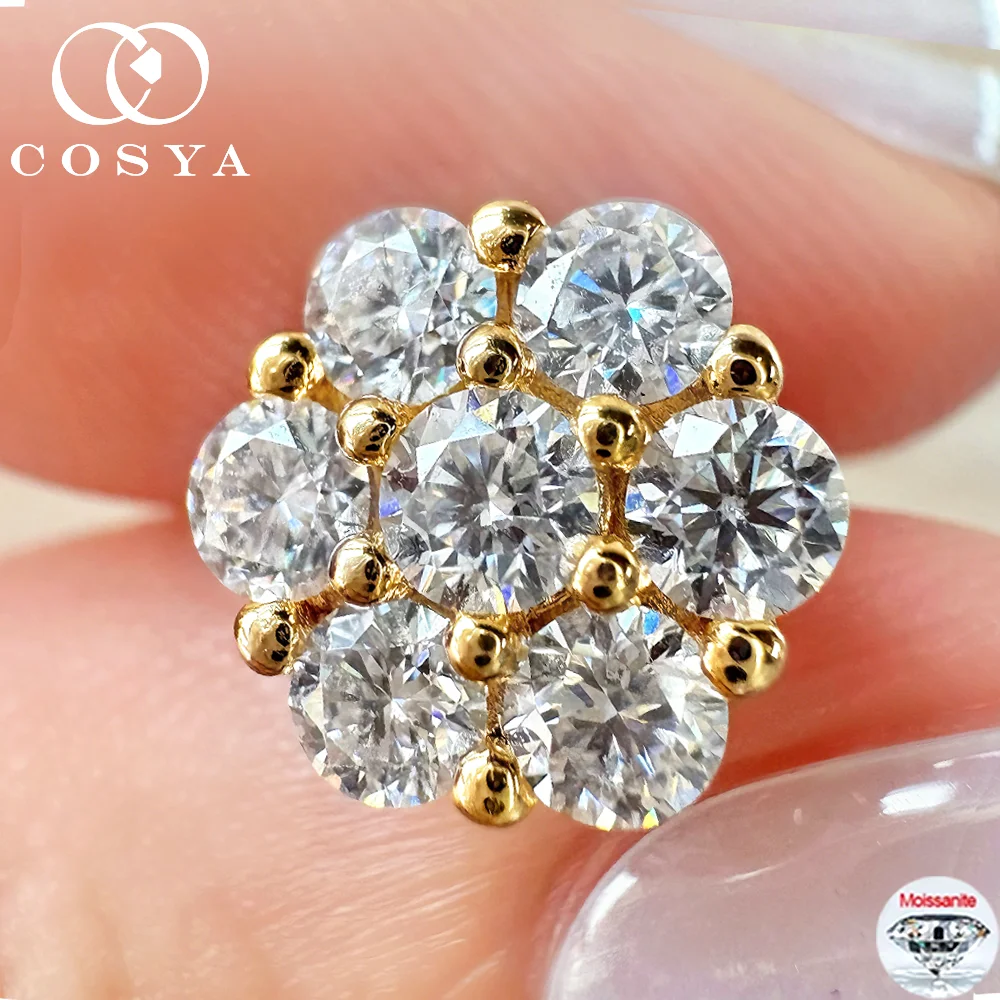 COSYA Full Moissanite Stud Earrings For Women S925 Silver 18k Plated D Color VVS1 Lab Diamond Wedding Fine Sparkling Jewelry
COSYA Full Moissanite Stud Earrings For Women S925 Silver 18k Plated D Color VVS1 Lab Diamond Wedding Fine Sparkling Jewelry