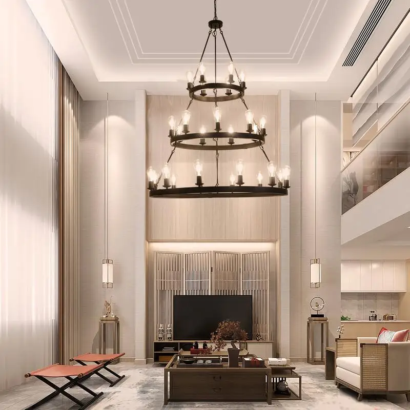 45-дюймовый промышленный 3-слойный подвесной светильник в стиле ретро, черный подвесной светильник для фермерского дома с 27 лампами, идеально подходит для столовых и гостиных (лампочки не
45-дюймовый промышленный 3-слойный подвесной светильник в стиле ретро, черный подвесной светильник для фермерского дома с 27 лампами, идеально подходит для столовых и гостиных (лампочки не