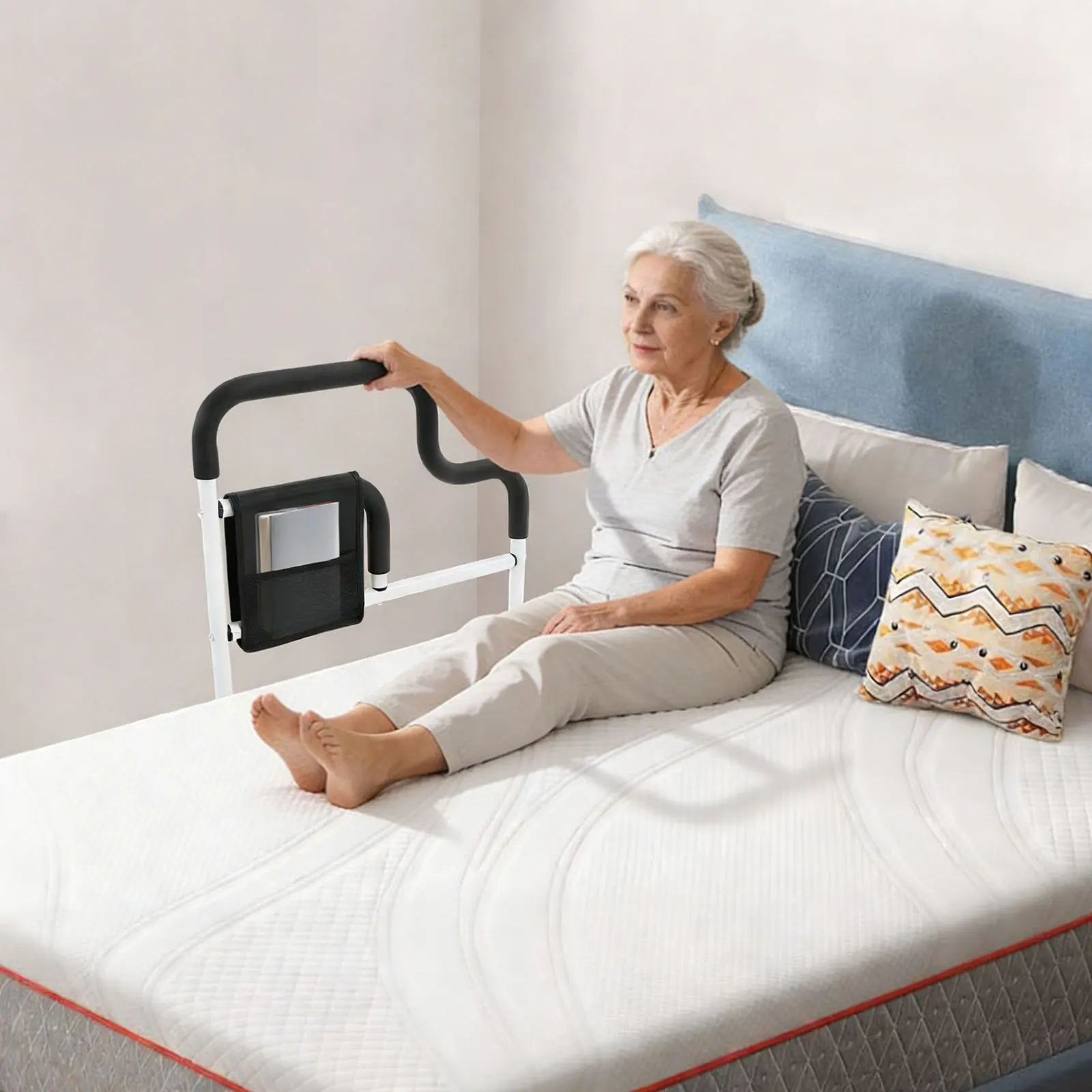 Bedside Handrail U-Shaped Bed Safety Handrail Bed Grab Bar for Bedrooms Nursing Homes and Other Places for the Pregnant the Disabled the Elderly
Bedside Handrail U-Shaped Bed Safety Handrail Bed Grab Bar for Bedrooms Nursing Homes and Other Places for the Pregnant the Disabled the Elderly