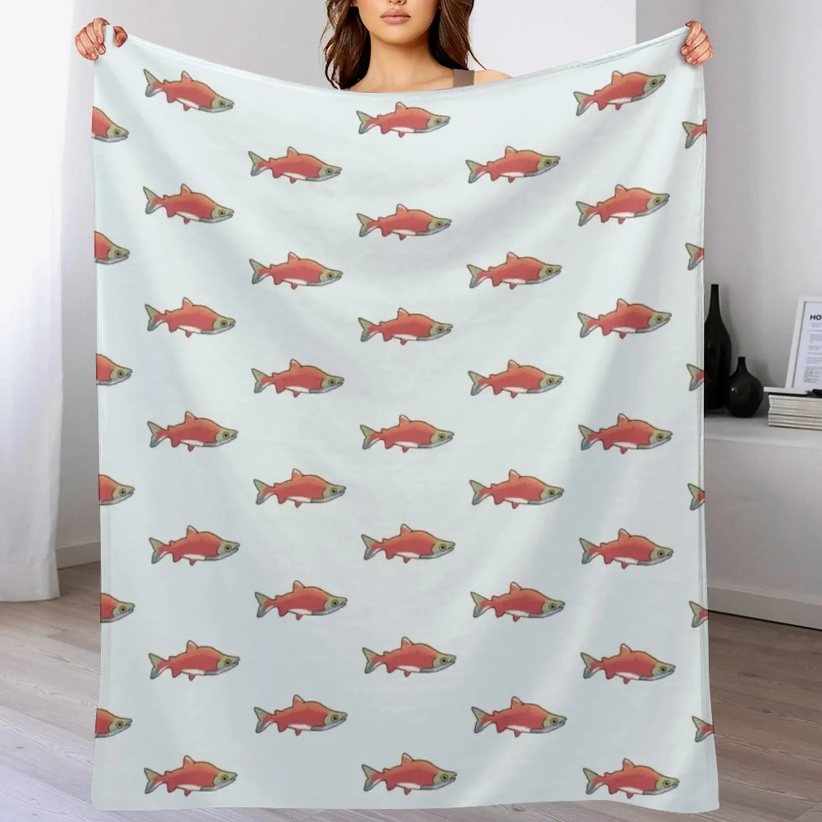 Cute Salmon fish Throw Blanket Bed covers Baby Nap Beach Blankets 
Cute Salmon fish Throw Blanket Bed covers Baby Nap Beach Blankets