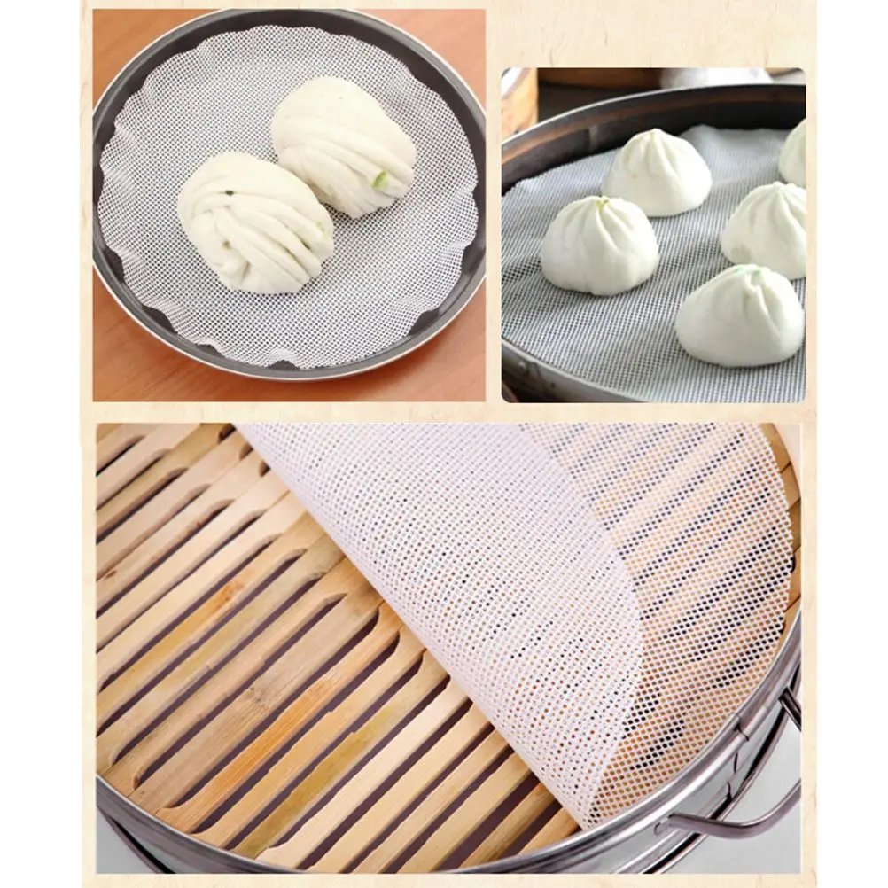 5Pcs Silicone Steamer Pad Non stick Mesh Round Dumplings Mat Reusable High Temp Resist Easy Clean Baking Pan Kitchen Bar
5Pcs Silicone Steamer Pad Non stick Mesh Round Dumplings Mat Reusable High Temp Resist Easy Clean Baking Pan Kitchen Bar