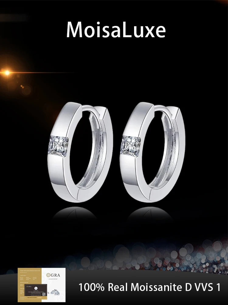 MoisaLuxe Official Store Plata Sterling 925 Silver Women's Plain Moissanite Earrings for Women Hoops Piercing Fashion Jewelry
MoisaLuxe Official Store Plata Sterling 925 Silver Women's Plain Moissanite Earrings for Women Hoops Piercing Fashion Jewelry