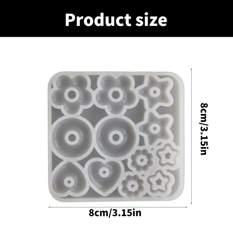 652F Multifuntional Jewelry Molds Heart Star Flower Pendant Moulds Silicone Keychain Molds for Resin Earrings and Pendants
652F Multifuntional Jewelry Molds Heart Star Flower Pendant Moulds Silicone Keychain Molds for Resin Earrings and Pendants