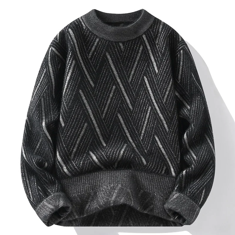 Mens Knitted Sweater for Autumn and Winter High-quality Round Neck Casual Fashion Pullover Thick and Warm Sweater Men Clothing
Mens Knitted Sweater for Autumn and Winter High-quality Round Neck Casual Fashion Pullover Thick and Warm Sweater Men Clothing