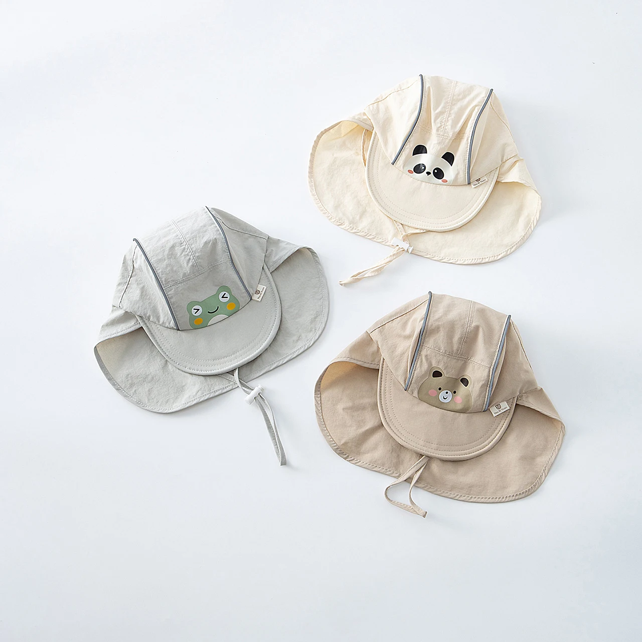 Summer Quick Drying Baby Hat Cartoon Bear Print Solid Color Shawl Wide Brim Sunshade Cap Boys Girls Toddler Kids Outdoor Hat
Summer Quick Drying Baby Hat Cartoon Bear Print Solid Color Shawl Wide Brim Sunshade Cap Boys Girls Toddler Kids Outdoor Hat