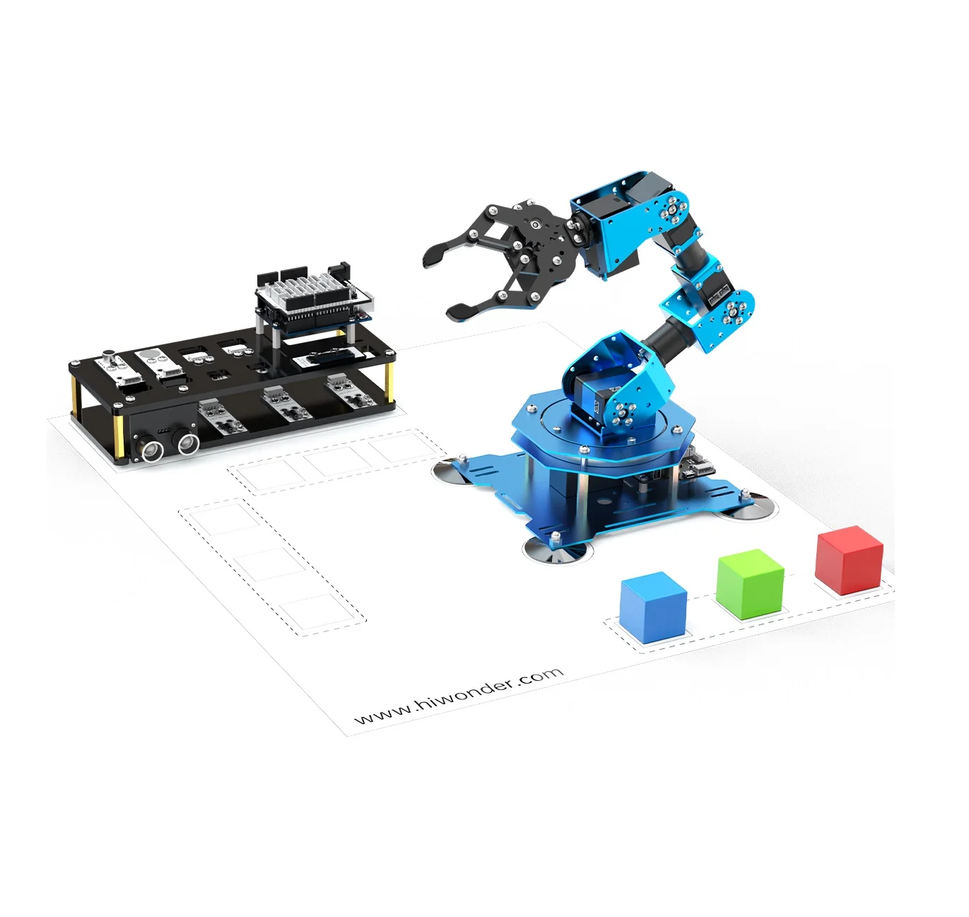 Hiwonder xArm U-N-O Arduino Programming Robot with Secondary Development Sensor Kit STEM Education Robotic Arm Kits
