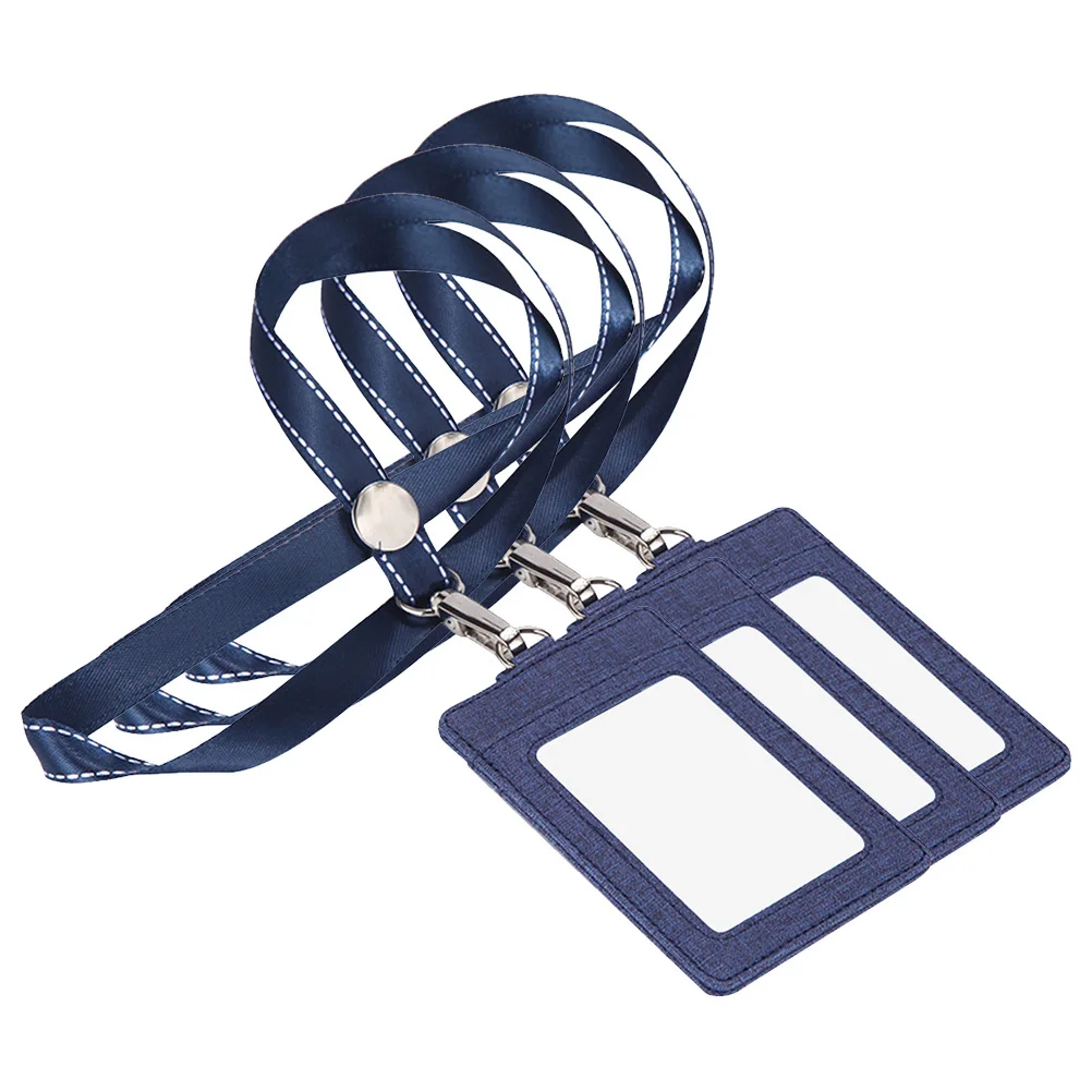 3pcs Card Holder With Lanyard Pu Id Badge Sleeve For Work School Bus Cards Name Tag Holder Multifunction Protective Case
3pcs Card Holder With Lanyard Pu Id Badge Sleeve For Work School Bus Cards Name Tag Holder Multifunction Protective Case
