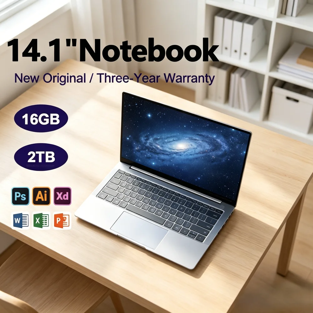 14.1Inch Ultra Thin Lightweight Laptop High Refresh Rate Screen Intel N3700 Processor 16GB RAM 2TB SSD Windows 11 Portable Offi
14.1Inch Ultra Thin Lightweight Laptop High Refresh Rate Screen Intel N3700 Processor 16GB RAM 2TB SSD Windows 11 Portable Offi