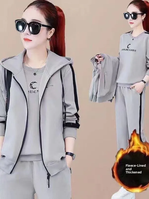 Faionable Sportswear Tee-Piece Set for Middle-Aged And ly Women Autumn Winter New Arrival Korean Sle Loose Fit Lon...
Faionable Sportswear Tee-Piece Set for Middle-Aged And ly Women Autumn Winter New Arrival Korean Sle Loose Fit Lon...