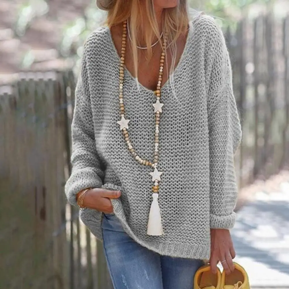 Women Sweater V Neck Long Sleeves Ribbed Hem Hollow Out Women Knitwear Autumn Winter Solid Color Oversized Pullover Knitted Top
Women Sweater V Neck Long Sleeves Ribbed Hem Hollow Out Women Knitwear Autumn Winter Solid Color Oversized Pullover Knitted Top