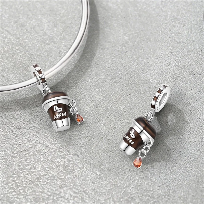 New 925 Sterling Silver Strong Coffee Cup Charms Pendant For Women Fit Original Bracelet DIY Birthday Party Jewelry Gifts
New 925 Sterling Silver Strong Coffee Cup Charms Pendant For Women Fit Original Bracelet DIY Birthday Party Jewelry Gifts