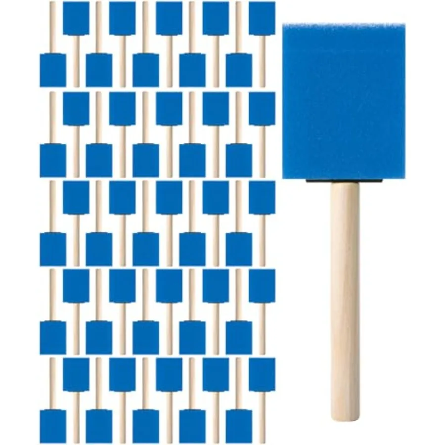 Bates- Foam Paint Brushes 2 Inch, 50 Pack, 2 Inch Foam Brushes for Painting with weight Wooden Handles
Bates- Foam Paint Brushes 2 Inch, 50 Pack, 2 Inch Foam Brushes for Painting with weight Wooden Handles