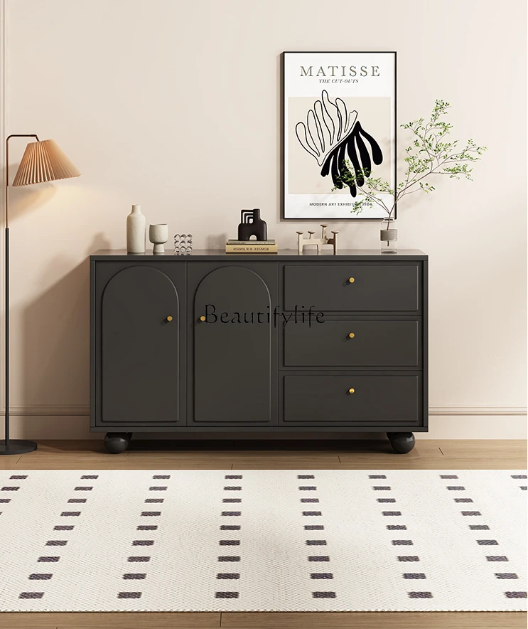 Wall All-in-One Cabinet Solid Wood Cream Wind Black Storage Tea Side Cabinet Living Room Storage
Wall All-in-One Cabinet Solid Wood Cream Wind Black Storage Tea Side Cabinet Living Room Storage