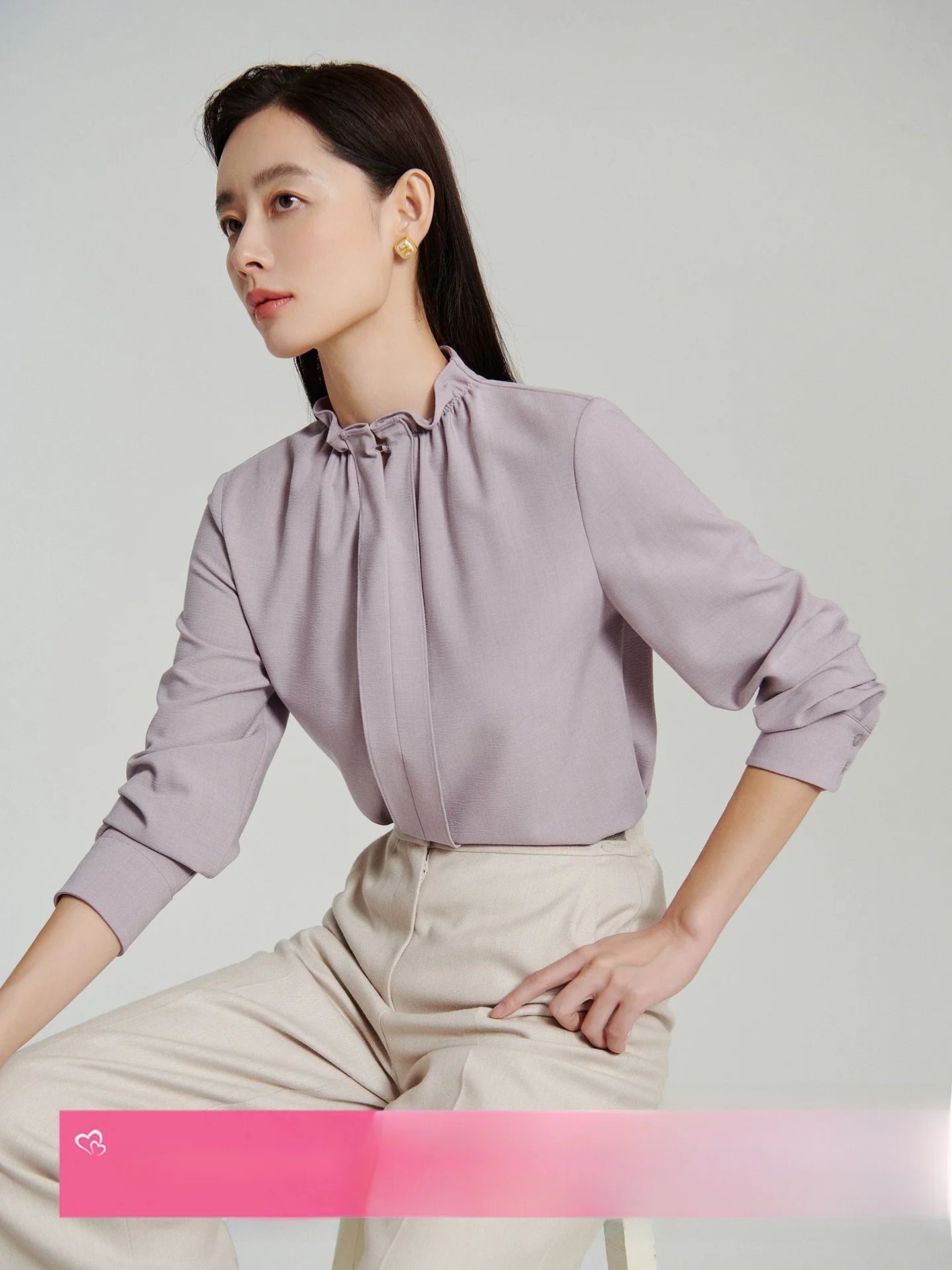 CVANEA Modal Wool Shirt Women's Versatile Grey Glaze Purple Spring Commute Shirt Breathable Comfortable Long Sleeve Stand Collar
CVANEA Modal Wool Shirt Women's Versatile Grey Glaze Purple Spring Commute Shirt Breathable Comfortable Long Sleeve Stand Collar