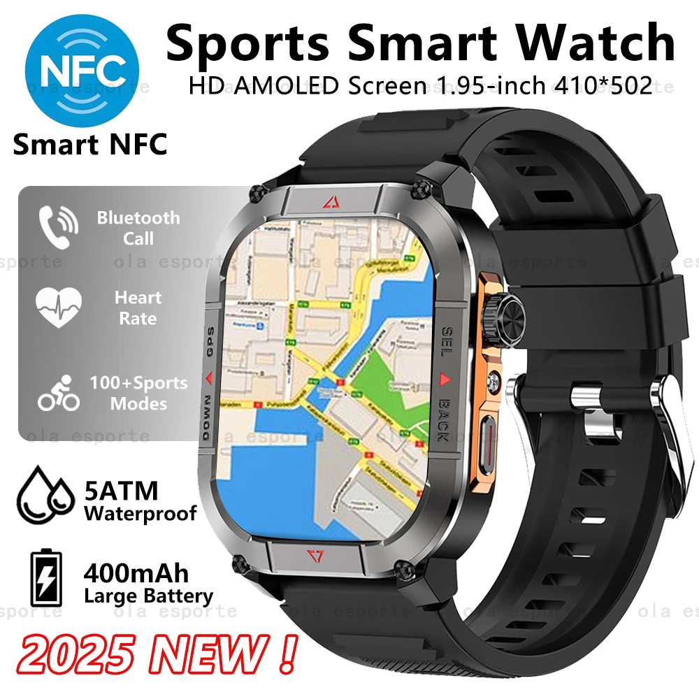 Новые умные часы NFC, компас, система GPS-позиционирования, умные часы с вызовом, 400 мАч, большая батарея, AMOLED-экран, водонепроницаемые спортивные часы
Новые умные часы NFC, компас, система GPS-позиционирования, умные часы с вызовом, 400 мАч, большая батарея, AMOLED-экран, водонепроницаемые спортивные часы