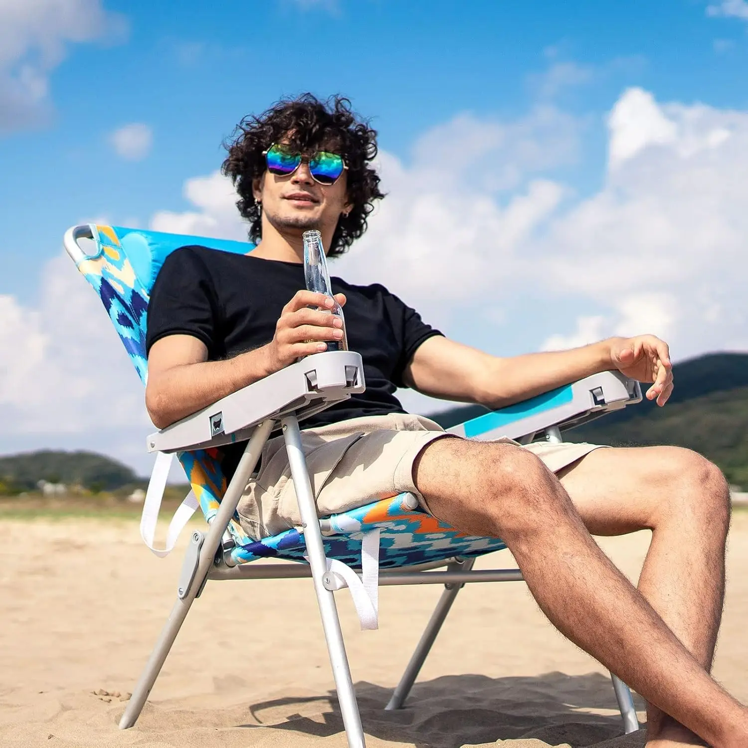 Oversized Tall Folding Beach Chair Lightweight, 17" Portable Sand Chair for Adults Heavy Duty 500 LBS with Cup Holders
Oversized Tall Folding Beach Chair Lightweight, 17" Portable Sand Chair for Adults Heavy Duty 500 LBS with Cup Holders