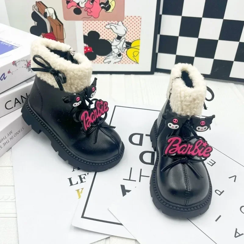 Kuromi Anime Sanrio Ins Children Martin Boots Autumn Winter Cute Cartoon Children Kawaii Velvet Warm Shoes Gifts for Girls
Kuromi Anime Sanrio Ins Children Martin Boots Autumn Winter Cute Cartoon Children Kawaii Velvet Warm Shoes Gifts for Girls