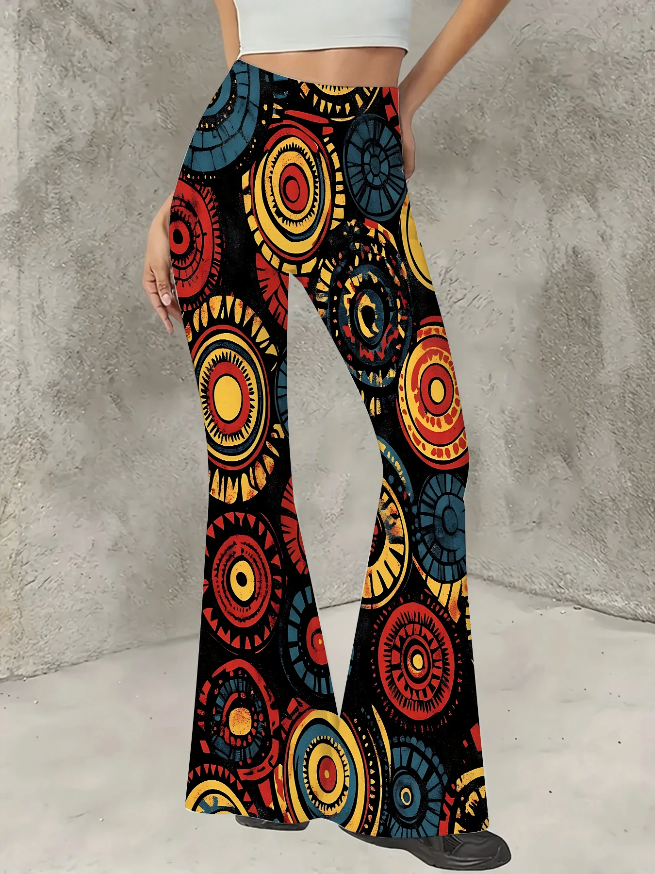 Women's Striped Print Flare Pants Loose Fit Knit Wide Leg Bell Bottom Trousers
Women's Striped Print Flare Pants Loose Fit Knit Wide Leg Bell Bottom Trousers