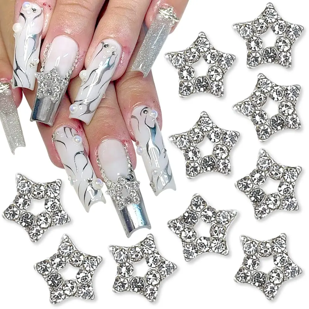 10pcs Crystal Alloy Star Nail Charm Rhinestone 3D Stars Nail Art Charms Nail Gems Nail Rhinestone Silver Star Charms Nail Jewel
10pcs Crystal Alloy Star Nail Charm Rhinestone 3D Stars Nail Art Charms Nail Gems Nail Rhinestone Silver Star Charms Nail Jewel