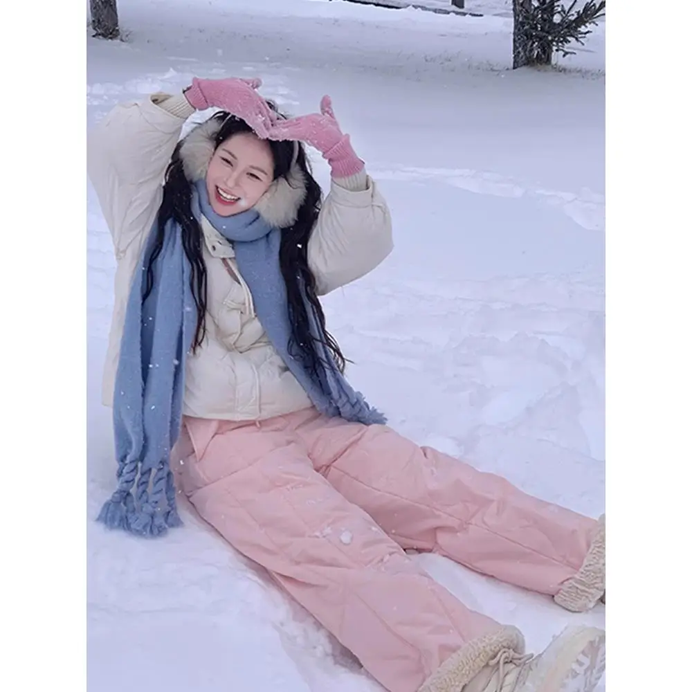 Winter Warmth Lamb Velvet Downproof Pants Loose Fit Long Trousers for Men And Women Pink Color Cotton Pants Cold Resistant
Winter Warmth Lamb Velvet Downproof Pants Loose Fit Long Trousers for Men And Women Pink Color Cotton Pants Cold Resistant