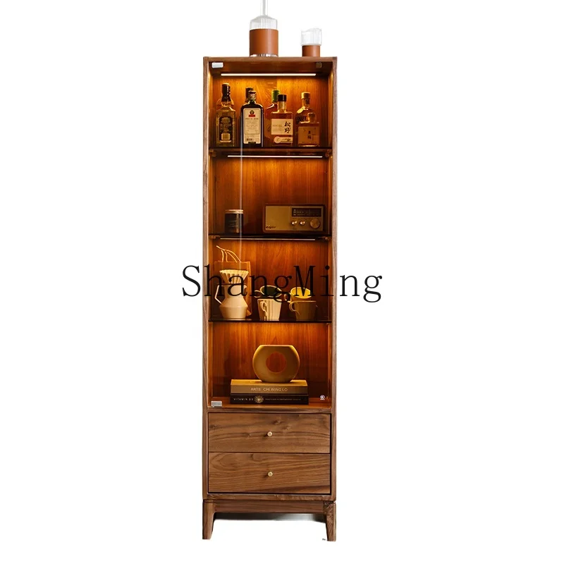 TF Black Walnut Solid Wood Storage Cabinet Locker Modern Light Luxury Glass Wine Cabinet Display TV
TF Black Walnut Solid Wood Storage Cabinet Locker Modern Light Luxury Glass Wine Cabinet Display TV