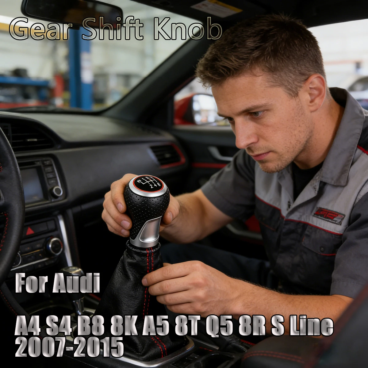For Audi A4 S4 B8 8K / A5 8T / Q5 8R S-Line (2007-2015) PU Leather 5/6 Speed Shift Knob 12mm Gear Handle
For Audi A4 S4 B8 8K / A5 8T / Q5 8R S-Line (2007-2015) PU Leather 5/6 Speed Shift Knob 12mm Gear Handle