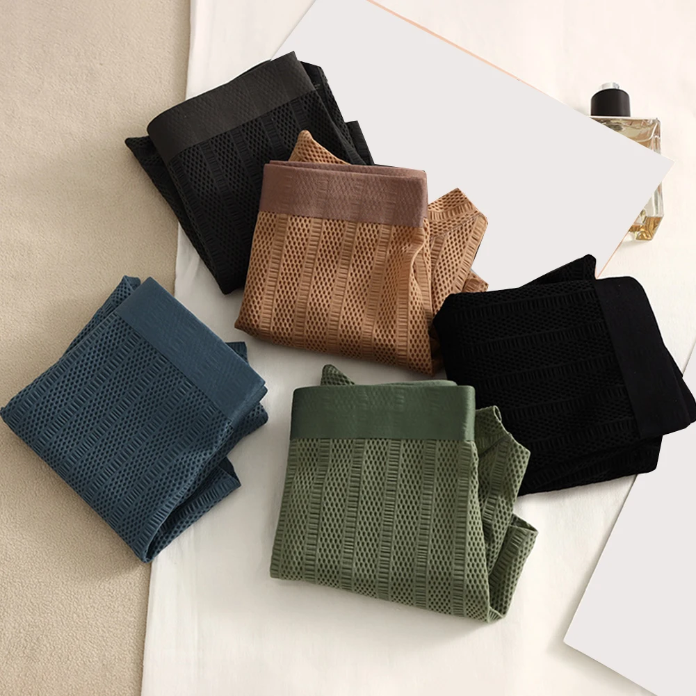 Comfortable Jacquard Men Sports Underwear Solid Color Boxers Shorts Mesh Breathable Simple Trunks Homewear
Comfortable Jacquard Men Sports Underwear Solid Color Boxers Shorts Mesh Breathable Simple Trunks Homewear