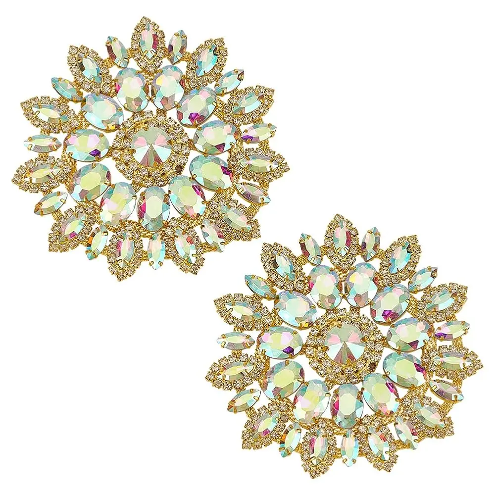 2 PCS Flower-Shaped Rhinestone Applique 4.4inch Clear AB Glitter Rhinestone Beaded Sew on Patches Flat Back Rhinestone Embel
2 PCS Flower-Shaped Rhinestone Applique 4.4inch Clear AB Glitter Rhinestone Beaded Sew on Patches Flat Back Rhinestone Embel