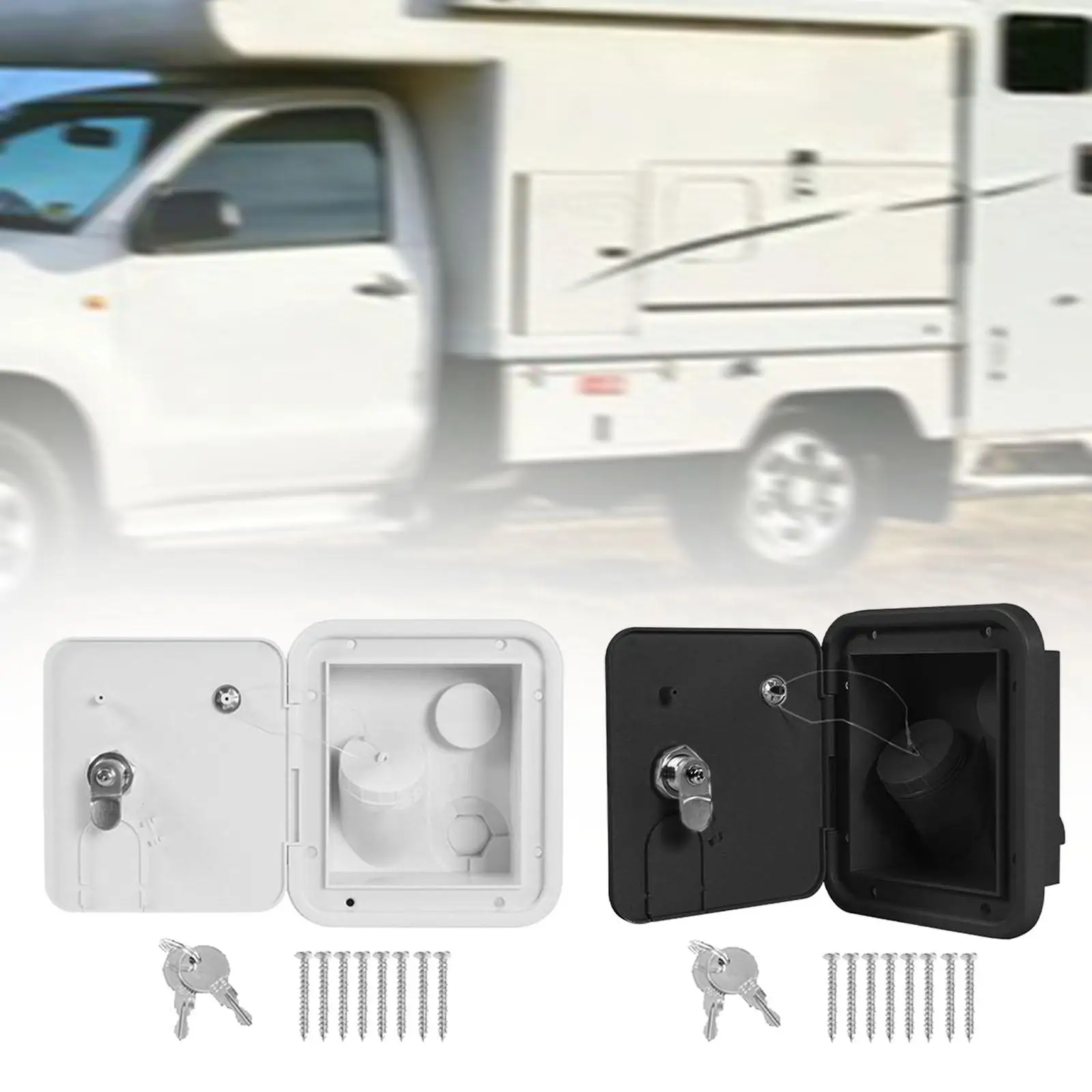 Gravity Fresh Water Fill Hatch Lockable Plastic Inlet Cap RV Trailer Caravans Trucks Easy Install Accessory
Gravity Fresh Water Fill Hatch Lockable Plastic Inlet Cap RV Trailer Caravans Trucks Easy Install Accessory