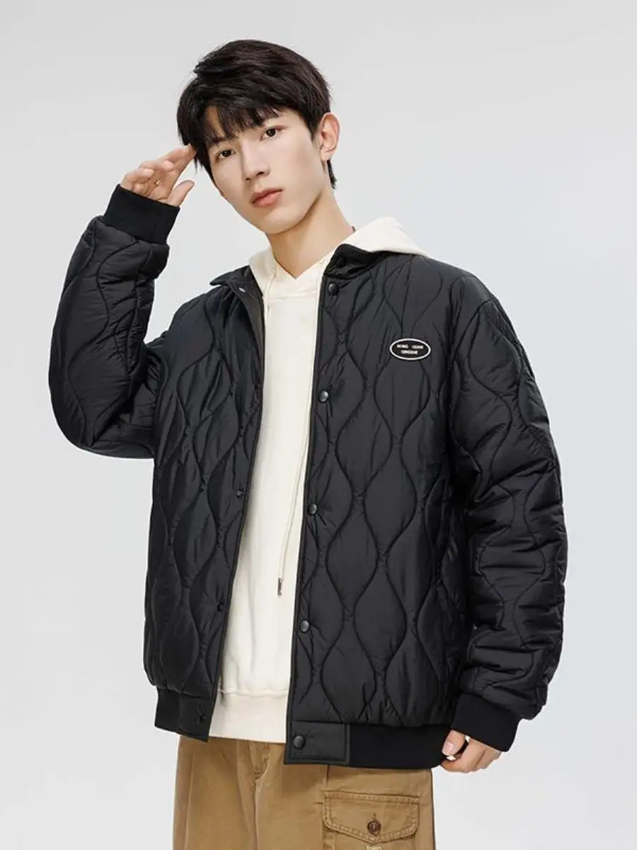 Trendy Brand Quilted Jaet Color Loose Cotton Coat Couple Thi Warm Cotton Clothes ort Sle Urban Casual Wear
Trendy Brand Quilted Jaet Color Loose Cotton Coat Couple Thi Warm Cotton Clothes ort Sle Urban Casual Wear