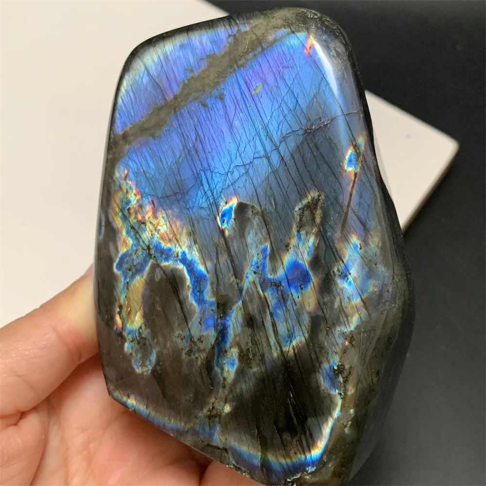 Natural Unusual Noble Blue Purple Light Labradorite Ornaments Standing Warm Orange Yellow Light Labrador Specimens Healing Beads
Natural Unusual Noble Blue Purple Light Labradorite Ornaments Standing Warm Orange Yellow Light Labrador Specimens Healing Beads