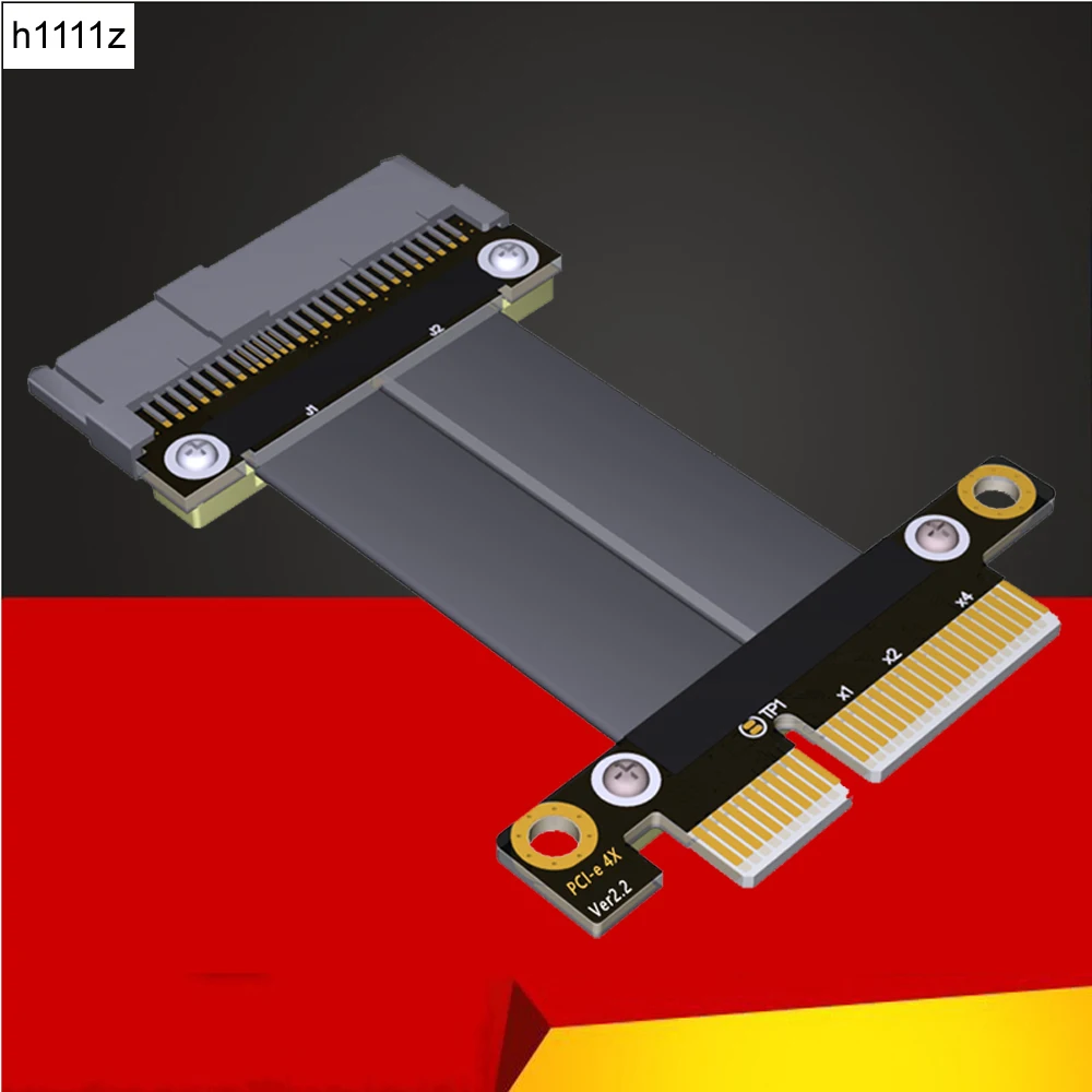 Riser Cable SFF-8639 U.2 to PCI-E 3.0 4X Flexible Cable Riser Card Ribbon Extender Cable Extension Port Adapter for U.2 NVME SSD
Riser Cable SFF-8639 U.2 to PCI-E 3.0 4X Flexible Cable Riser Card Ribbon Extender Cable Extension Port Adapter for U.2 NVME SSD