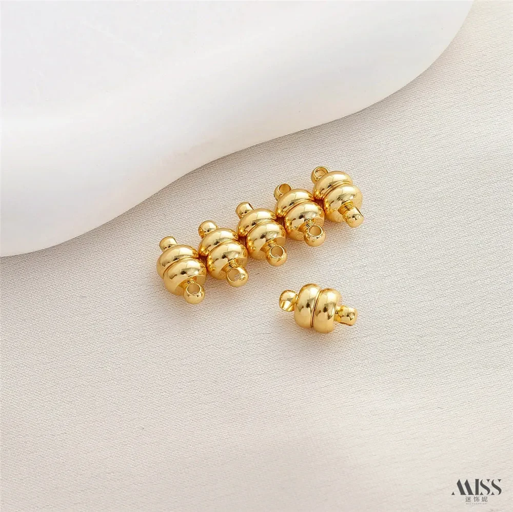 18K Gold Color Flat Burger Magnetic Buckle End Connection Buckle DIY Bracelet Necklace Button Head Jewelry Accessories
18K Gold Color Flat Burger Magnetic Buckle End Connection Buckle DIY Bracelet Necklace Button Head Jewelry Accessories